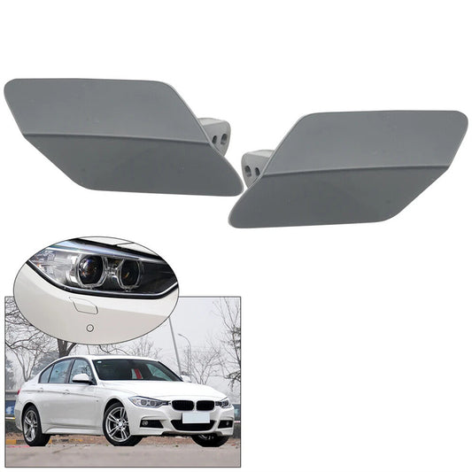 1Pair Primed Front Headlight Washer Cap for BMW 3 Series F30 F31 F35 M 2013-2018