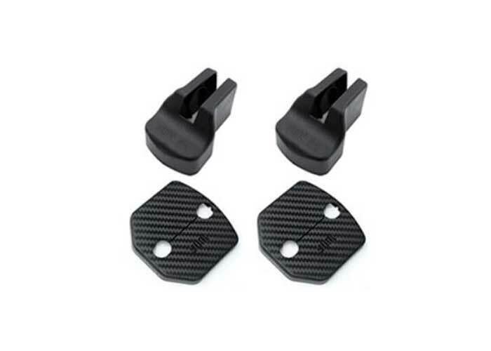 for Ford for Mustang 2015-2022 Black Carbon Fiber Door Lock Buckle Protection Trim
