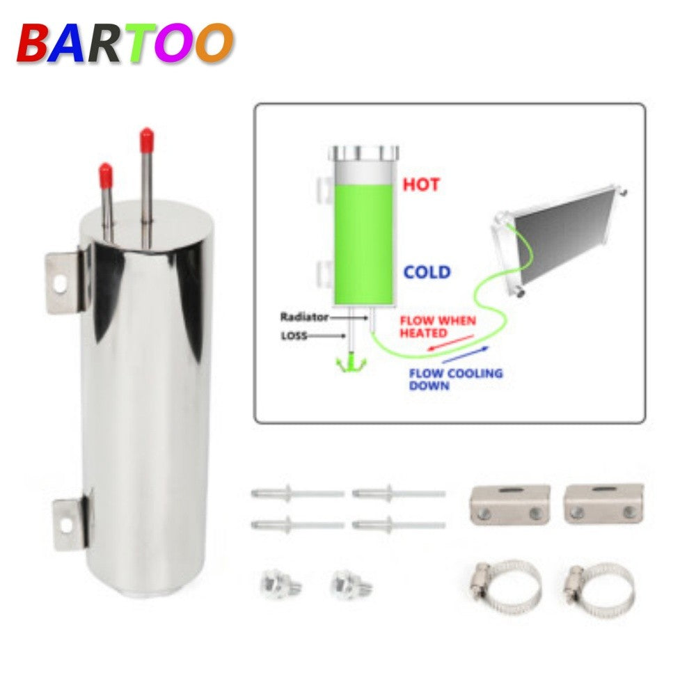 3 X 10 Stainless Steel 32OZ Radiator Coolant Overflow Puke Tank Can Polished