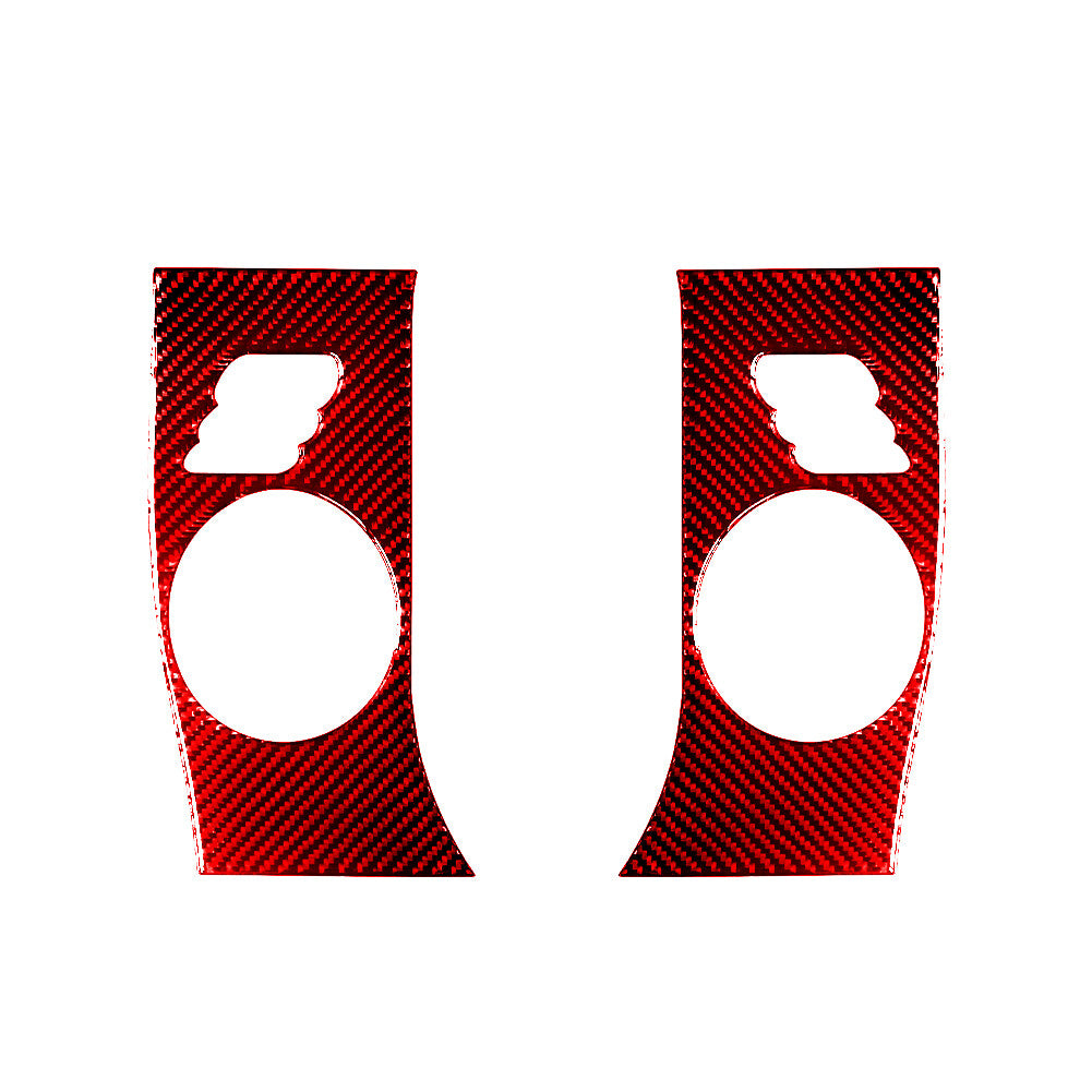 Red Carbon Fiber Defogging Air Vent Frame Cover Trim for Jeep for Wrangler 2007-2010