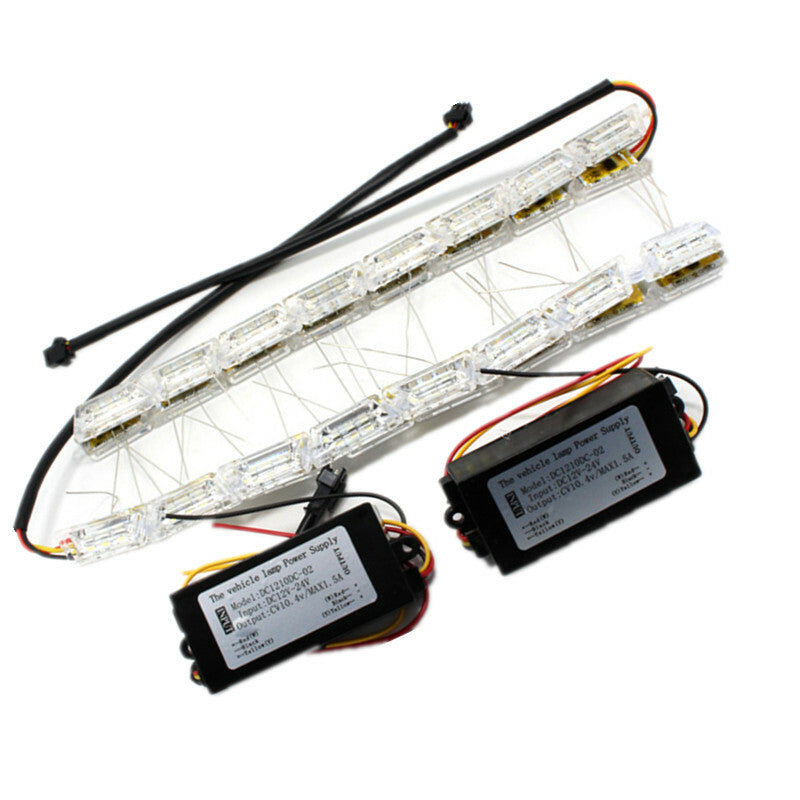 Car LED Strip DRL Sequential Flow Headlight Switchback Runners Telescopic Signal