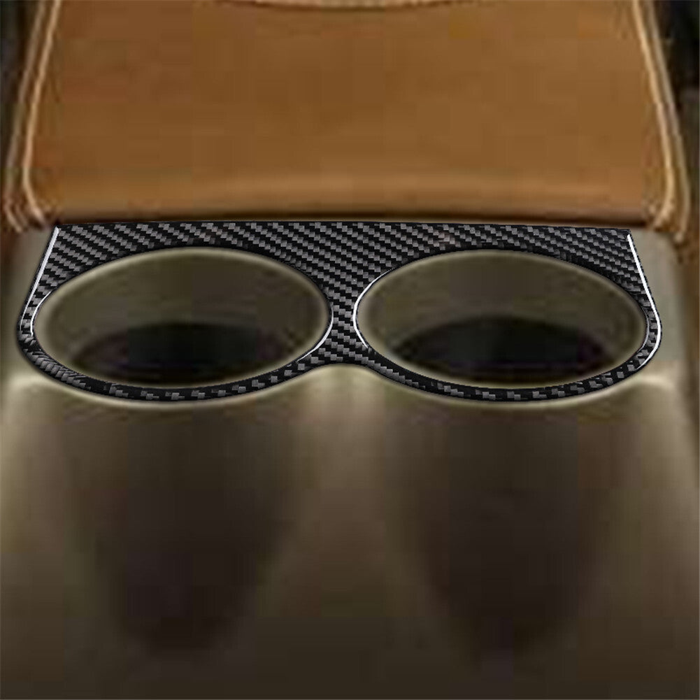 1x Carbon Fiber Interior Rear Cupholder Cover Trim for Ford F-150 FX4 2004-2008