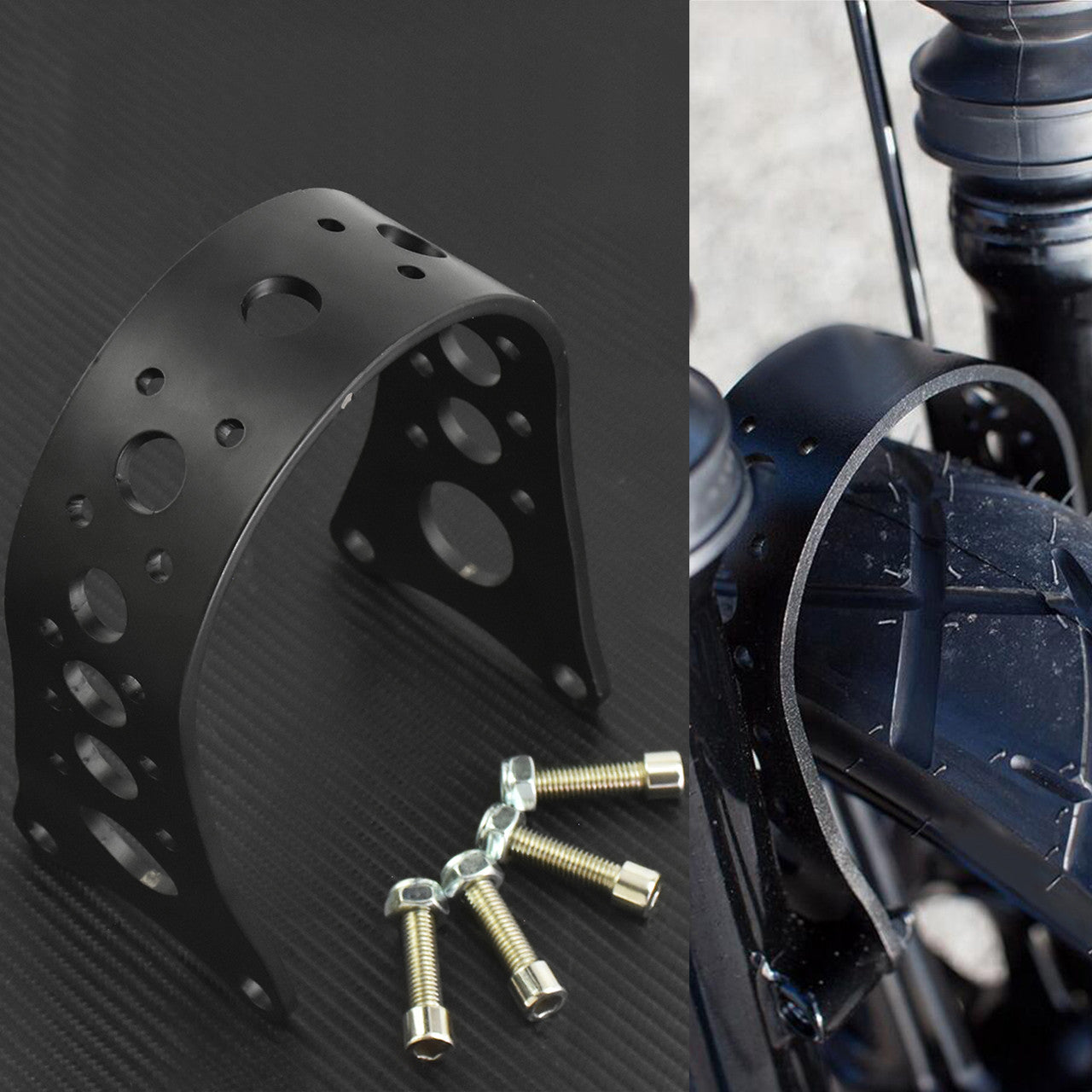 Matte Front Fork Fender Brace Tracker Narrow Fit for Harley Sportster XL Dyna