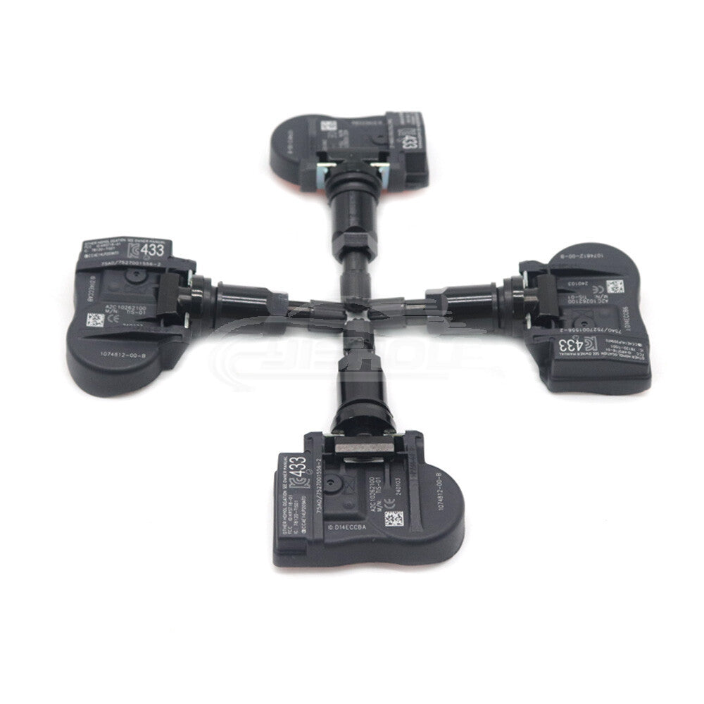 4PCS TPMS 433MHz Tire Pressure Monitoring System Sensor for Tesla 1074812-00-B