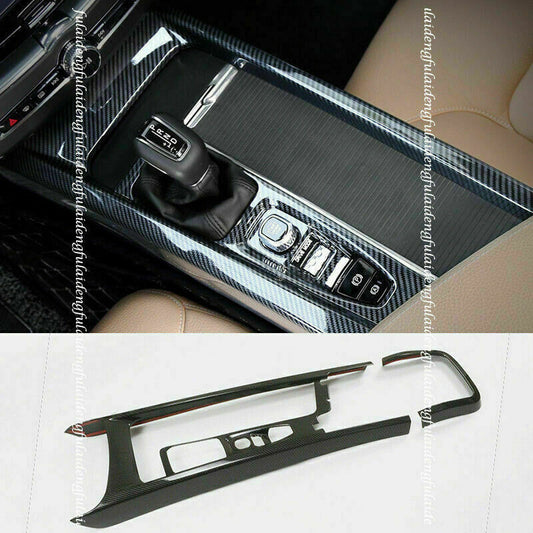 for Volvo S60 2019-2021 Carbon fiber central console Gear shift panel cover trim