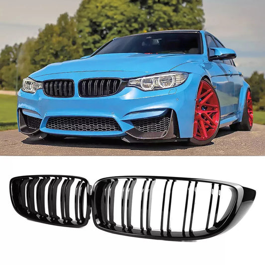 for BMW 4 Series F32 F33 F36 F80 2014-2020 Gloss Black Front Kidney Grille Grill