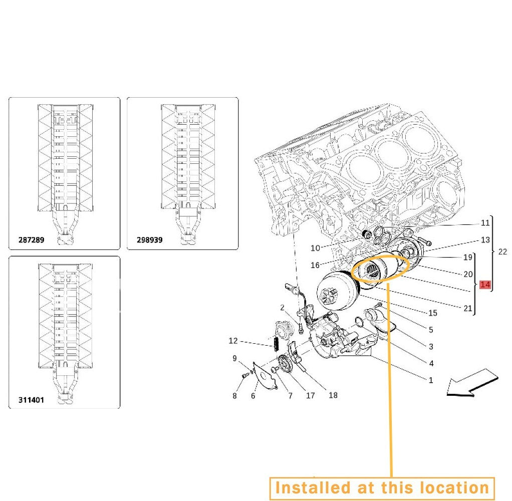 Equipment Manufacturer ( ) for Maserati Quattroporte Oil Filters: 298939