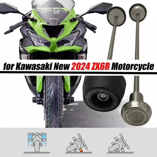ZX6R Front Rear Wheel Fork Slider Protector for Kawasaki ZX-6R ZX6R 2024