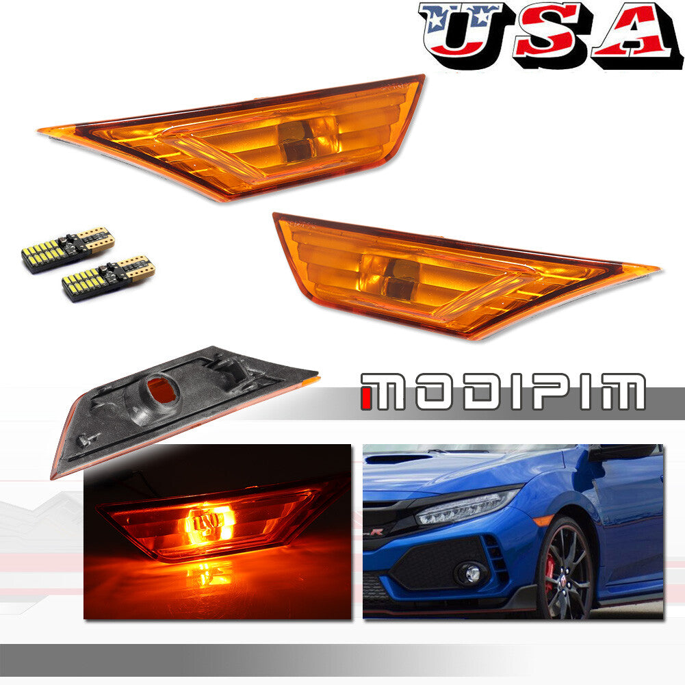 OE style LED side marker lights for 2016 and later for Honda for Civic Coupe/Hatchback