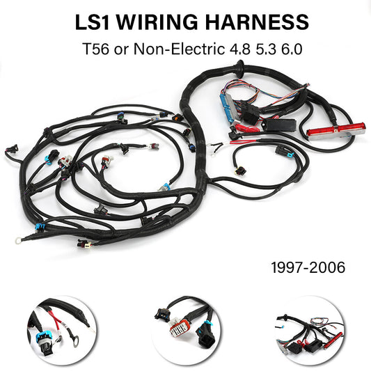 LS1 Engine STANDALONE WIRING HARNESS T56 Manual Tran 4.8/5.3/6.0L 97-06 DBC