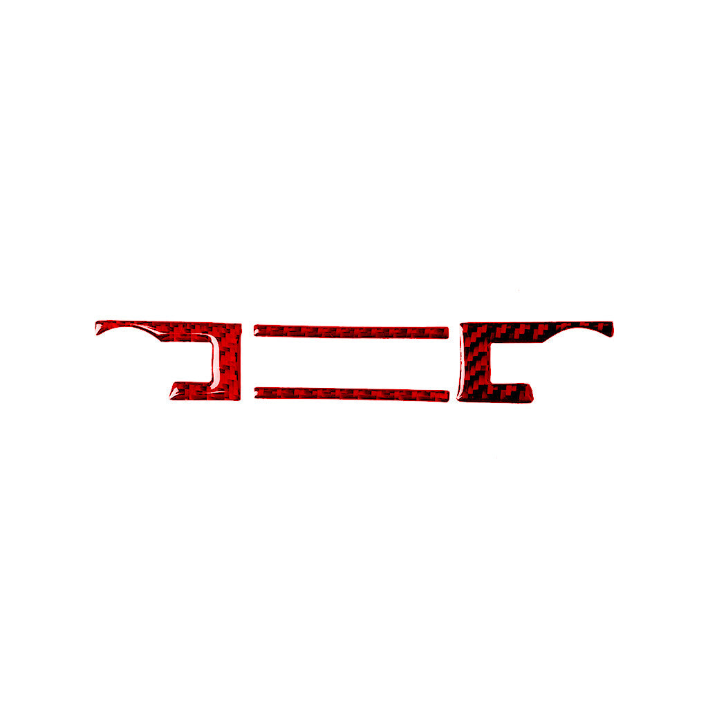 Red Carbon Fiber Interior Center Console CD Panel Cover for Ford for Mustang 2015-22