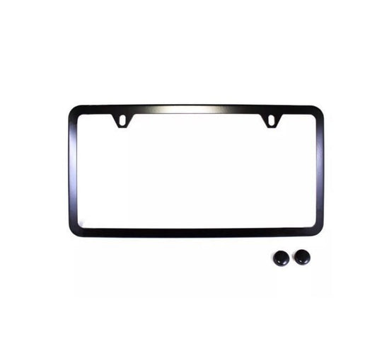 1 piece car license plate frame cover cap trunk 2 holes black for Hyundai