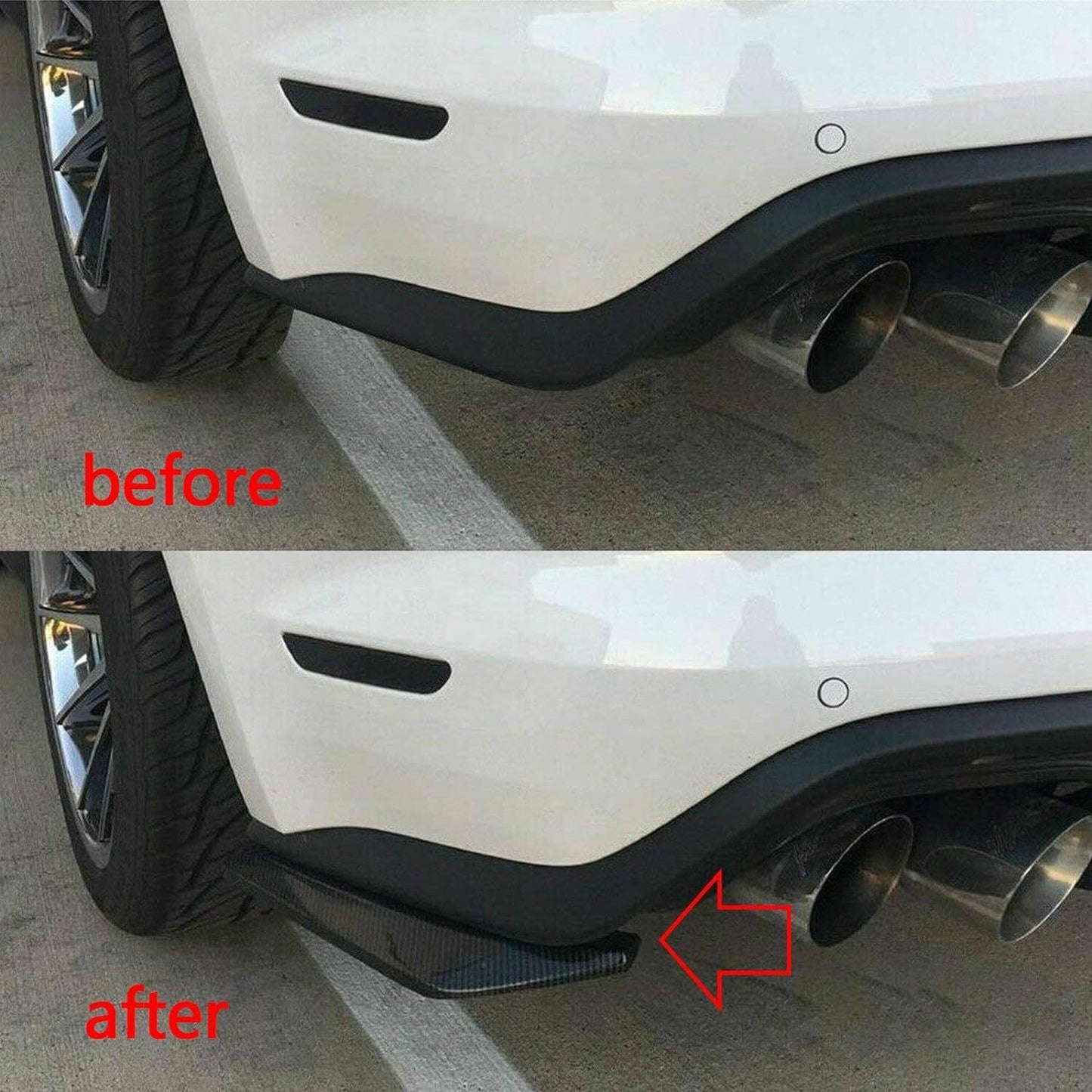 Carbon Fiber for Dodge Car Rear Bumper Lip Diffuser Splitter Canard Protector