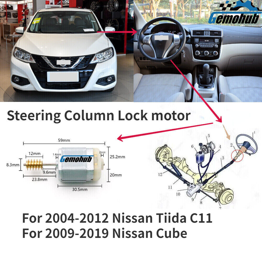 Steering Column Lock Motor Direction Latch Motor For 2004-2012 for Nissan Tiida US