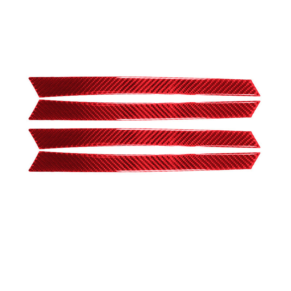 4X Red Carbon Fiber Iinner Door Panel Cover Trim for Toyota Highlander 2008-2013