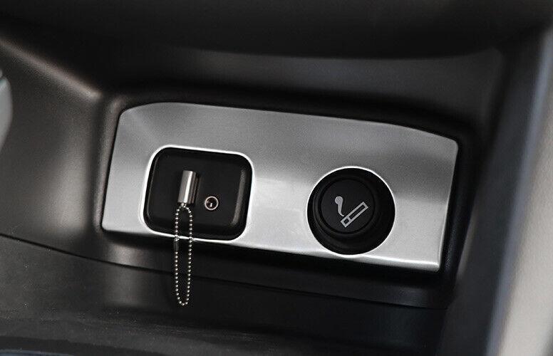 for Chevrolet Equinox 2018-2023 Silver Steel Console Cigarette Lighter Frame 1PC