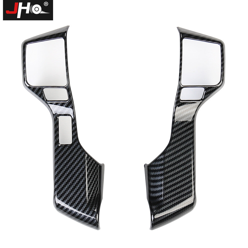 For 2014-20 for Toyota Tundra Carbon Fiber Car Steering Wheel Cover Trim Frame Black