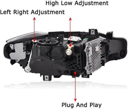 Halogen to LED headlight upgrade kit for BMW F30, F35, and 3 Series (2012-2015-)