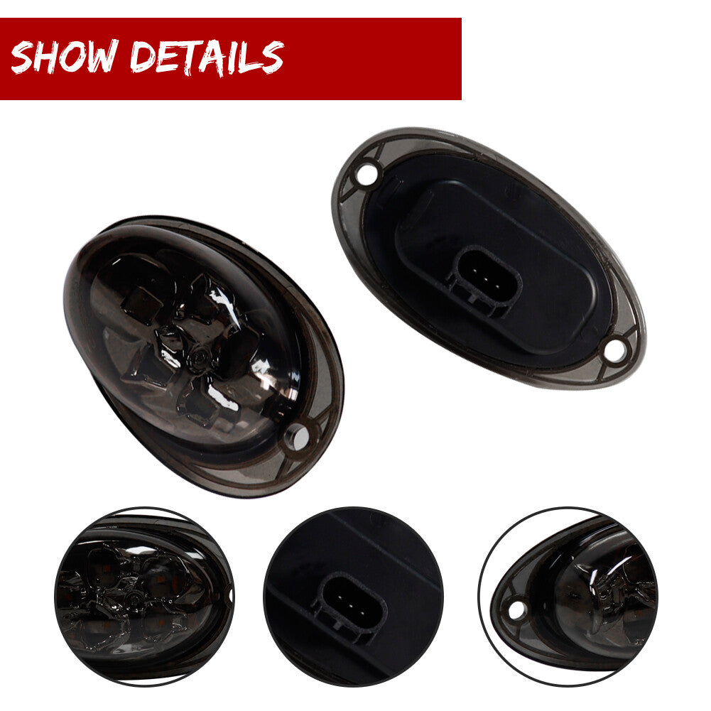 Two amber LED cab-side marker turn signals for the for Freightliner Cascadia 2008 - 17