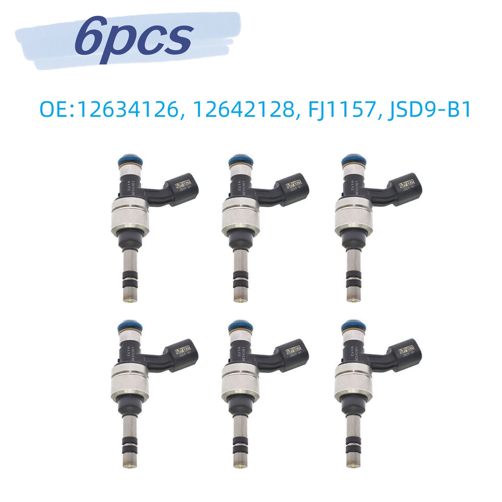 6 Fuel injectors Kits for Cadillac ATS CTS SRX XTS for Chevrolet Camaro Impala