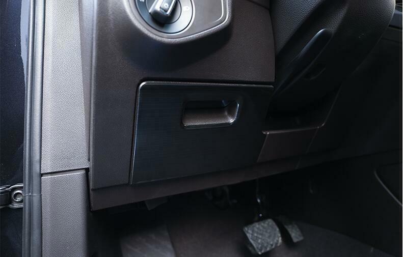 1P Black Steel Inner Driver Storage Box Cover Trim for VW Teramont Atlas 2018-23