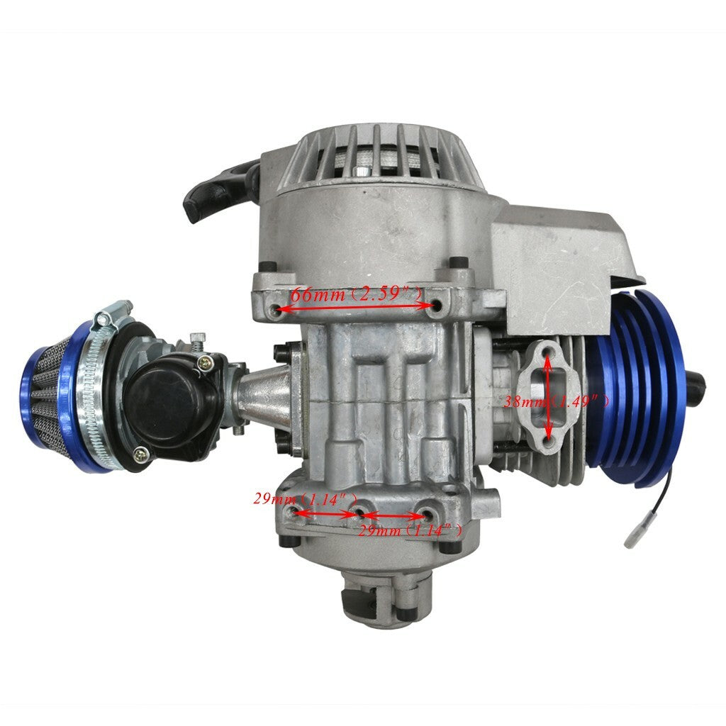 Racing 49cc 2 Stroke Engine Motor Gearbox Go Kart Scooter Dirt Pocket Bike ATV