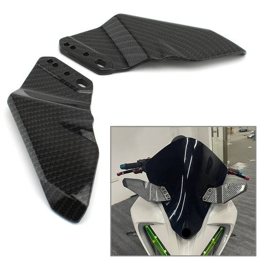 Winglet Aerodynamic Wing Kit Spoiler for Kawasaki 250 300 400 650R Carbon