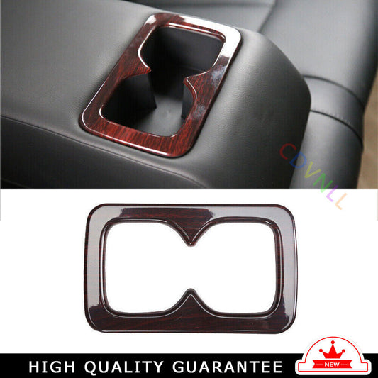 Rear Water Cup Holder Panel Trim Fit for Nissan Sentra 2013-2019 Red Wood Grain