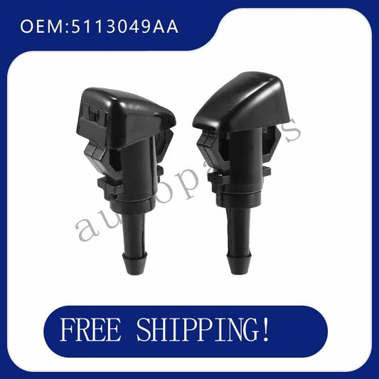 2-Piece Windshield Washing Machine Nozzle 2.8m Hose Kit for Dodge for Chrysler 5113049AA