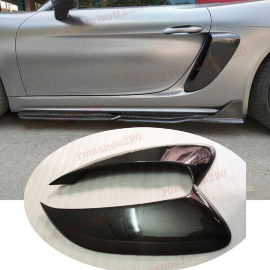 for Porsche 718 Cayman 2017-2022 Carbon Fiber Side Vents Cover Trim auto