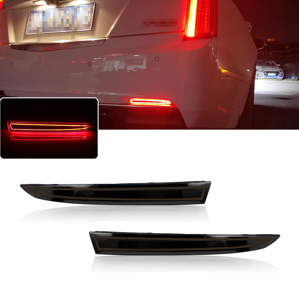 3D Optical Smoked Lens Rear Bumper Reflector Light Red LED Light Kit for Pontiac G8