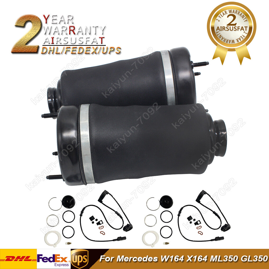 2x Front Air Suspension Spring Bag for Mercedes W164 X164 ML350 GL350 1643206013