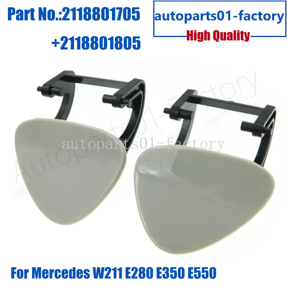 2PCS Headlight Washer Nozzle Cover for Mercedes-Benz W211 E280 E350 E550