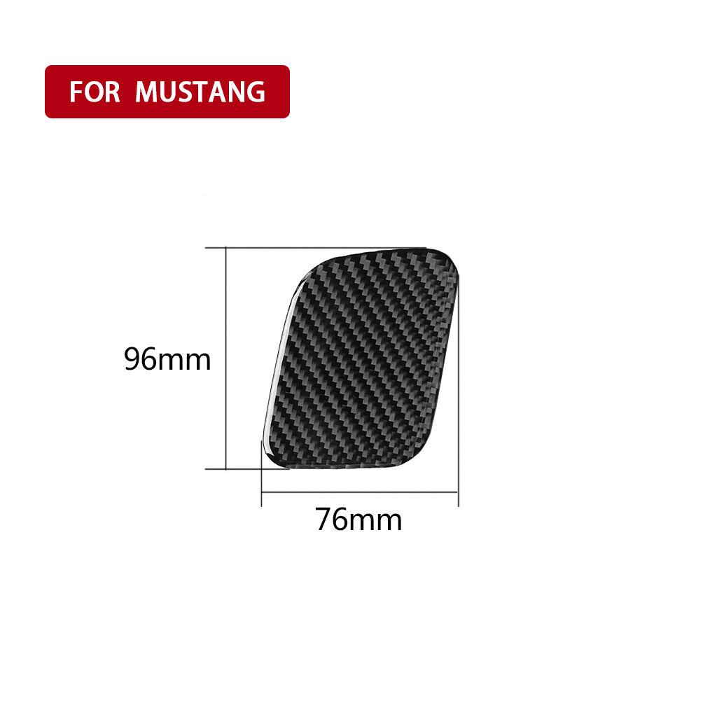 Soft Carbon Fiber Inner Driver Storage Box Panel Trim for Ford for Mustang 2015-2022