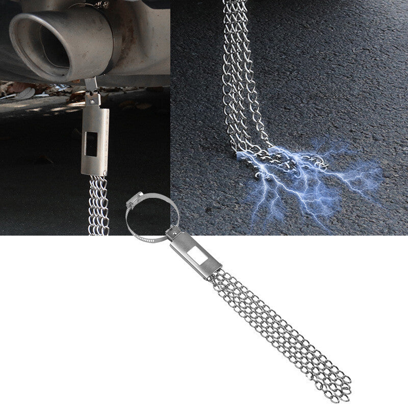 Vehicle Car Metal Electrostatic Belt Strap Earth Belt Ground Wire Strap Silver