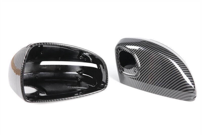 Carbon fiber patterned side mirror caps for Audi TT TTS RS 8J MK2 2007-2014 R8 2x.