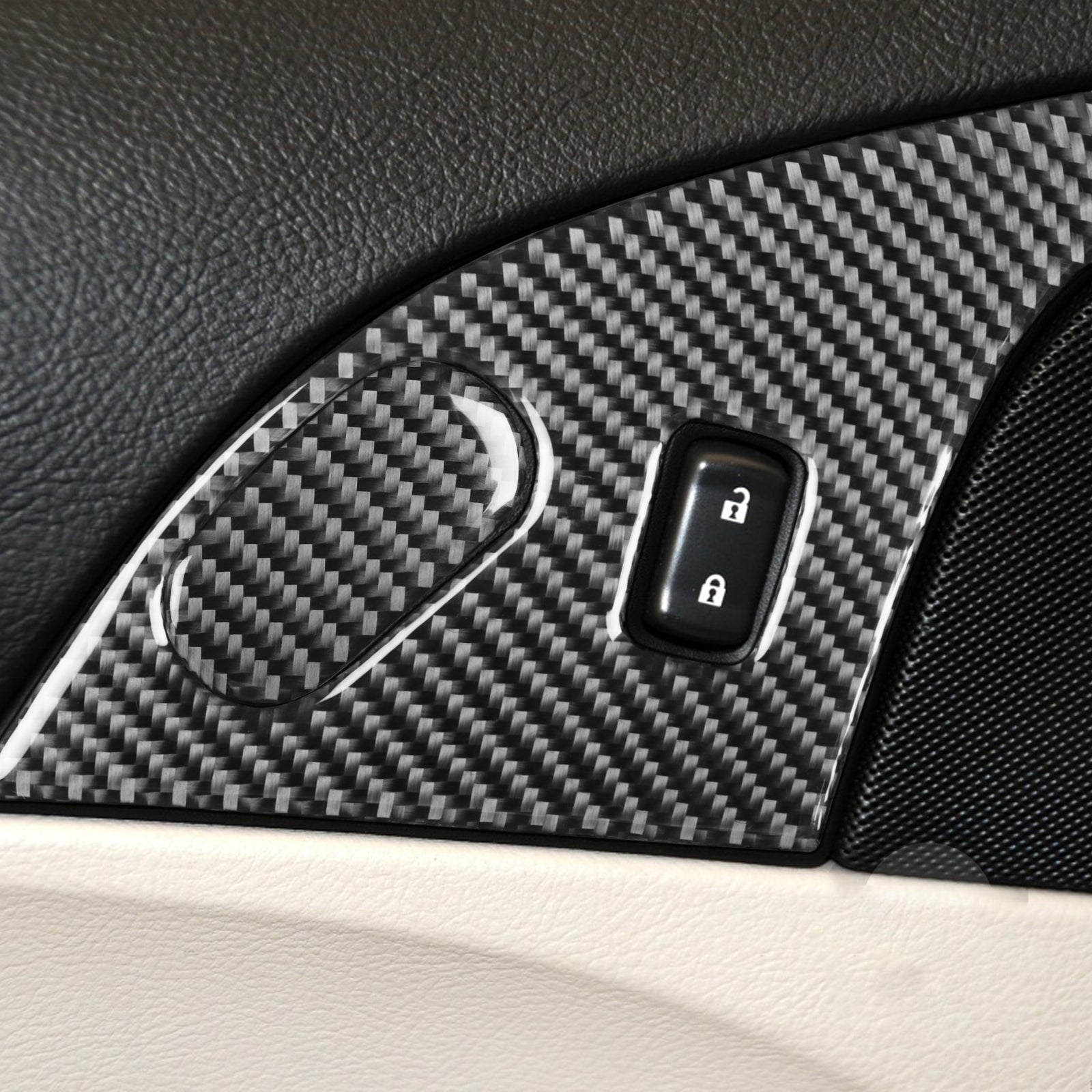 3Pcs for Chevrolet for Corvette C6 2005-2007 Carbon Fiber Locker Panel Cover Trim