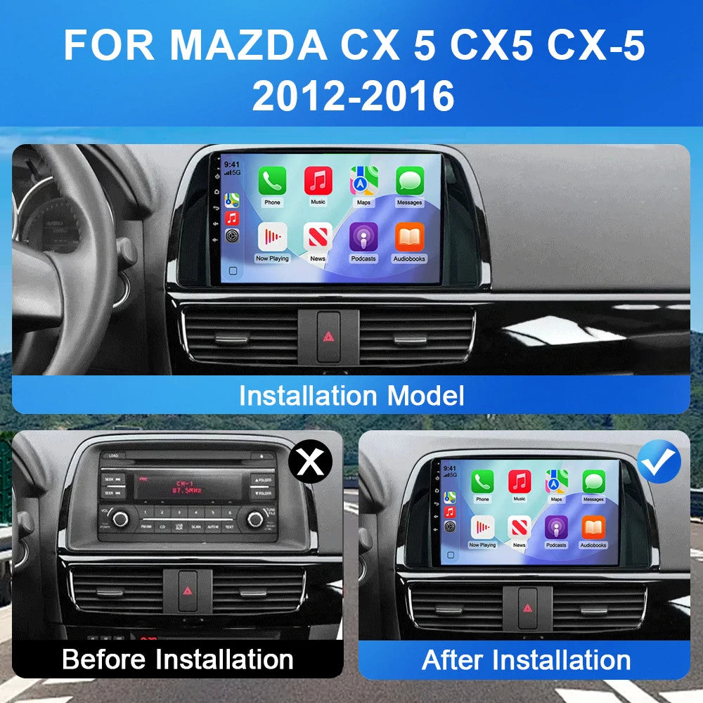for Mazda CX 5 CX5 CX-5 2012-2016 Multimedia CarPlay Car Stereo Radio GPS Screen