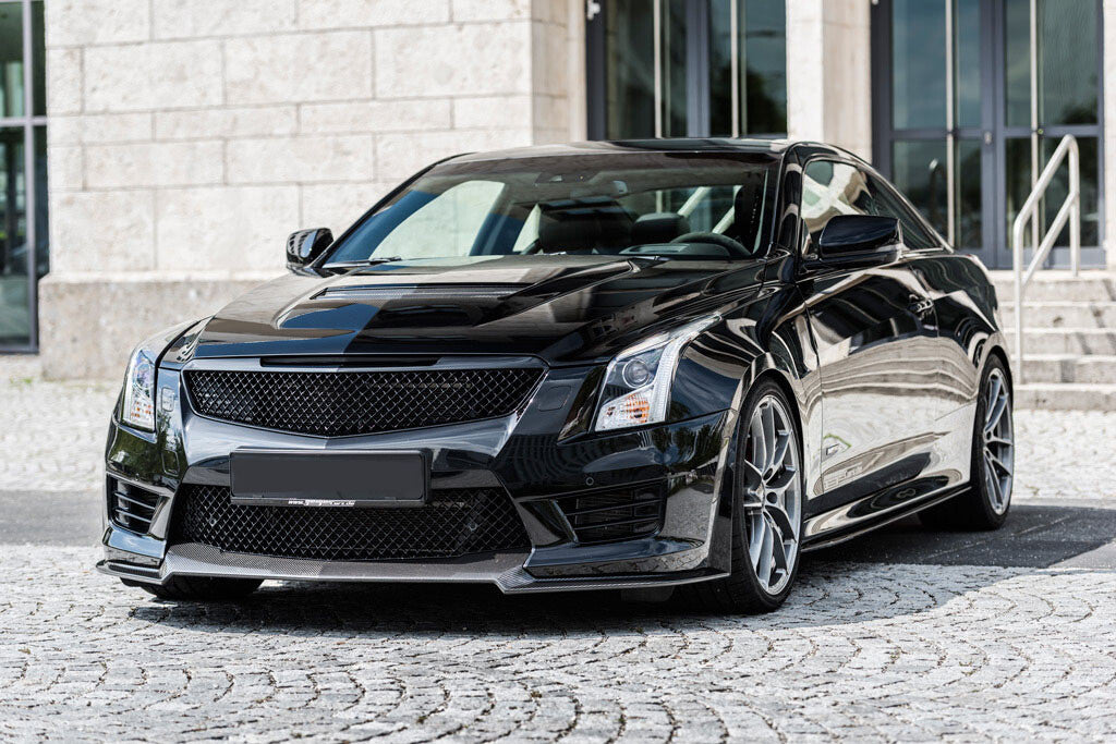 for Cadillac ATS-V 2013-2019 Glossy Black Front Upper Bumper Mesh Grill Grille