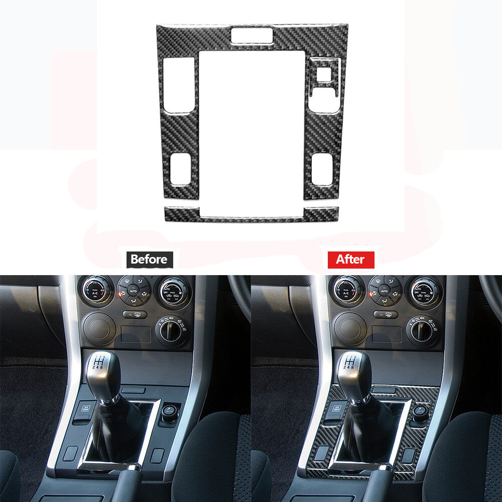 3Pcs Carbon Fiber Gear Shift Panel Cover Trim for Suzuki Grand Vitara 2006-2013