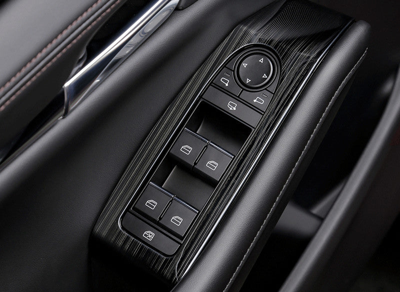 7P for Mazda 3 Axela 2019-22 Black Titanium Window Lift Panel Switch Cover Trim