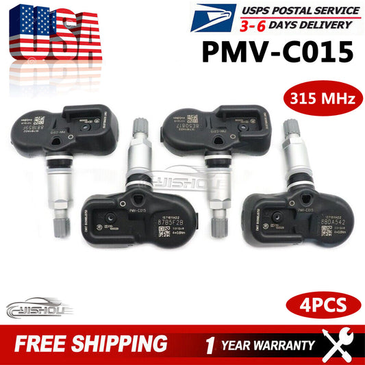 SET (4) 315MHz TPMS PMV-C015 for TOYOTA for Camry RAV4 Tacoma Tire Pressure Sensor