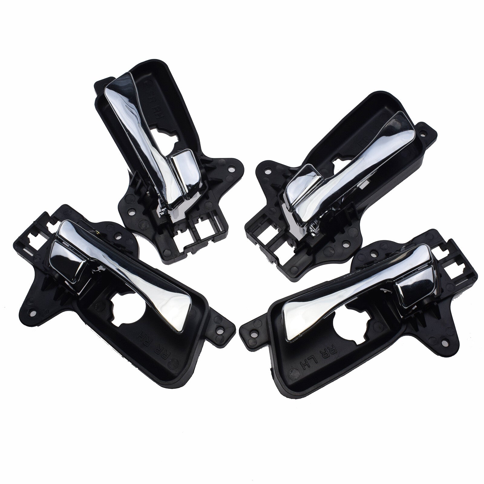 4X Front Rear Left  Right Inside Chrome Door Handle for 2009-12 for Hyundai for Elantra