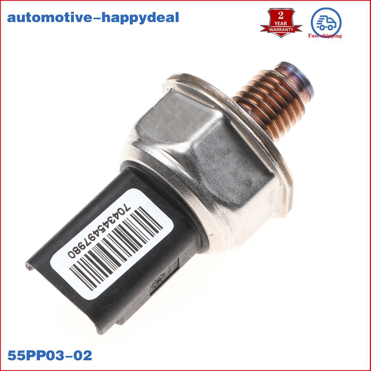 2X FUEL RAIL HIGH PRESSURE SENSOR for JAGUAR X-TYPE 2.0 2.2 D DIESEL 55PP03-02