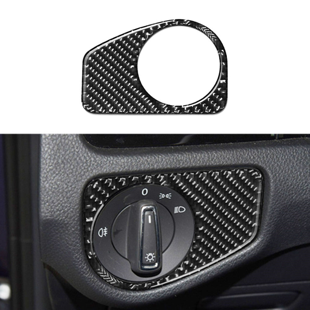Carbon Fibre Headlight Switch Panel Trim for VW for Golf MK7 2014-2019 Type B
