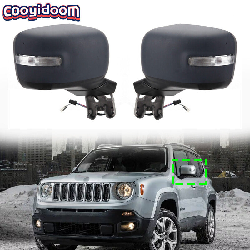 2X for Jeep Renegade 2015-2018 Power Mirror LeftRight No Heated Signal Lamp