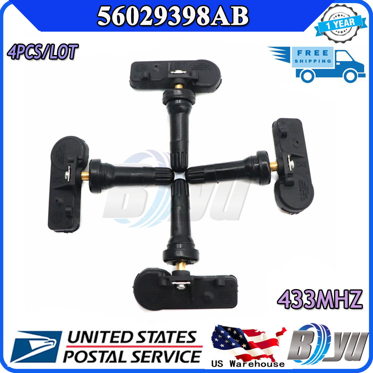 NEW 56029398AB 68241067AB for CHRYSLER for JEEP for DODGE TPMS TIRE PRESSURE SENSOR 4PCS