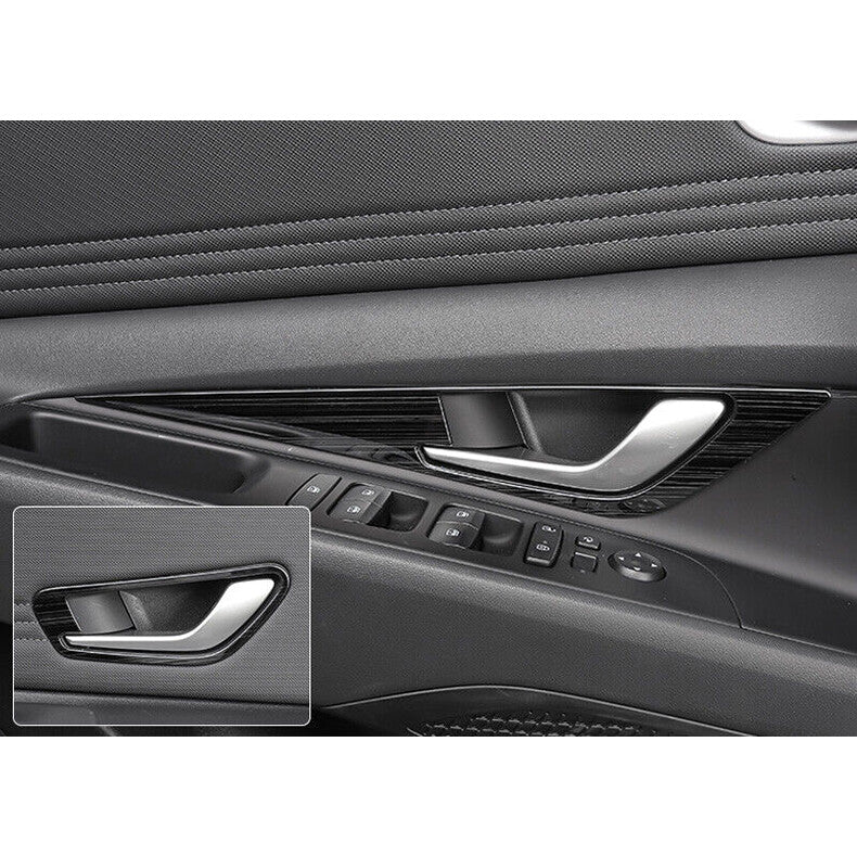 for Hyundai for Elantra 2021-2023 Black steel Interior Door Handle frame Cover Trim