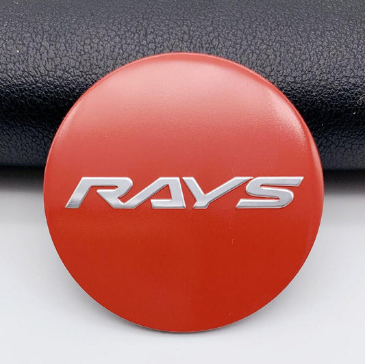 4-Piece Pack 45mm Red Light Wheel Center Sticker, Wheel Hub Sticker, Rim Sticker