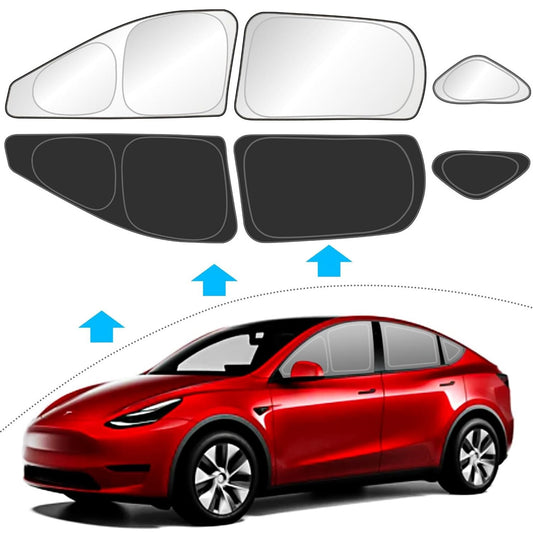 6pcs For 2020-2024 for Tesla for Model Y Side Windows Sun Shade UV Block Privacy Cover